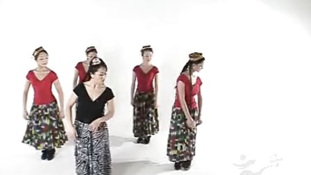 维吾尔族舞蹈 赛乃姆步伐-9 动作分解教学演示 点颤步横挑身旋转