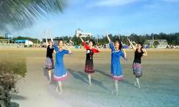 蒙古舞视频 凉山的月亮 教学演示视频 5人女子群舞